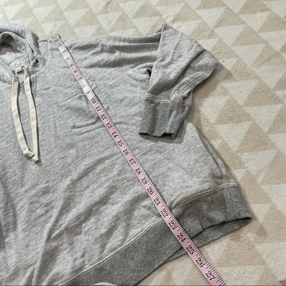 J crew vintage cotton terry relaxed hoodie two tone